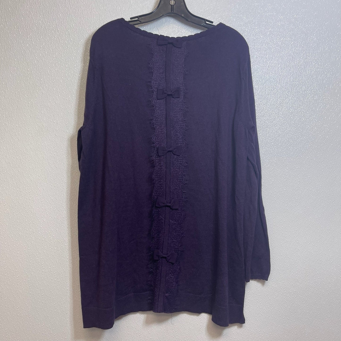 Top Long Sleeve By Elle In Purple, Size: L