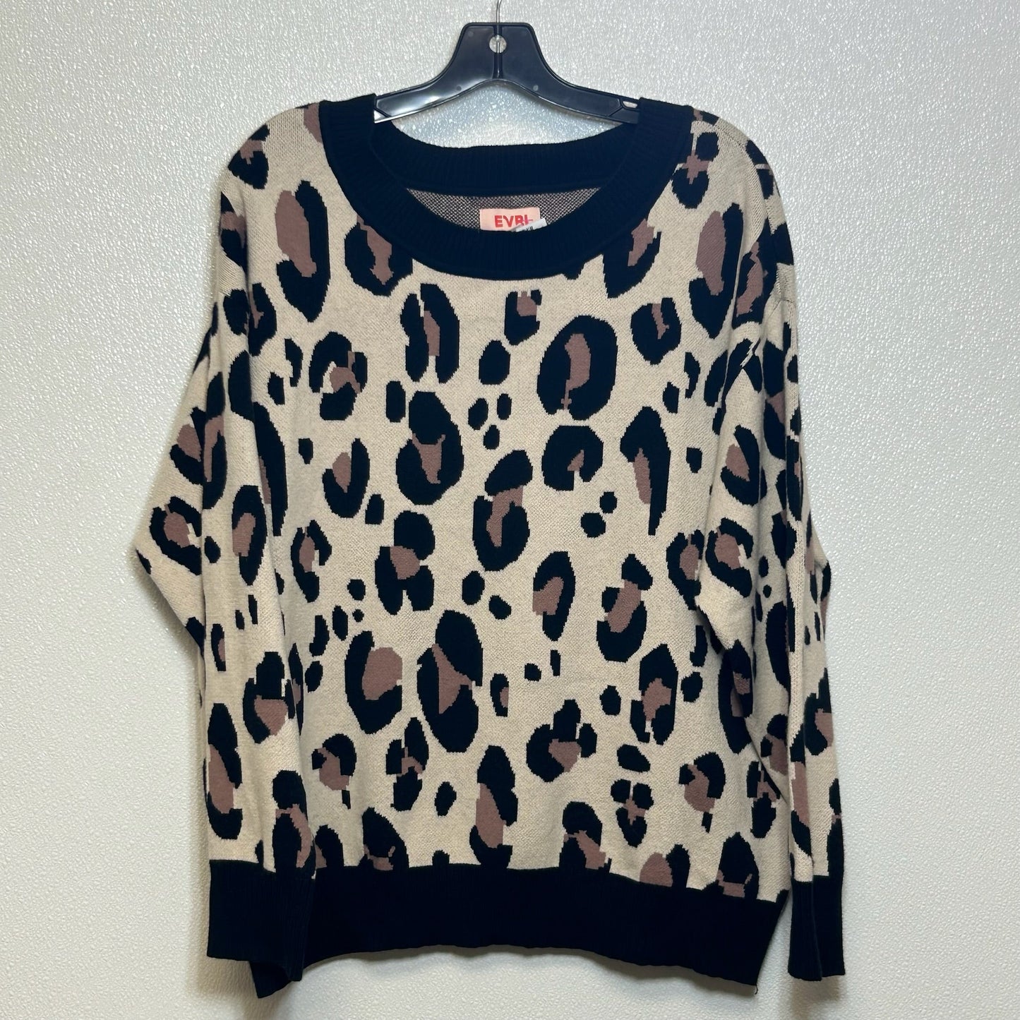 Leopard Print Sweater Evri, Size 1x