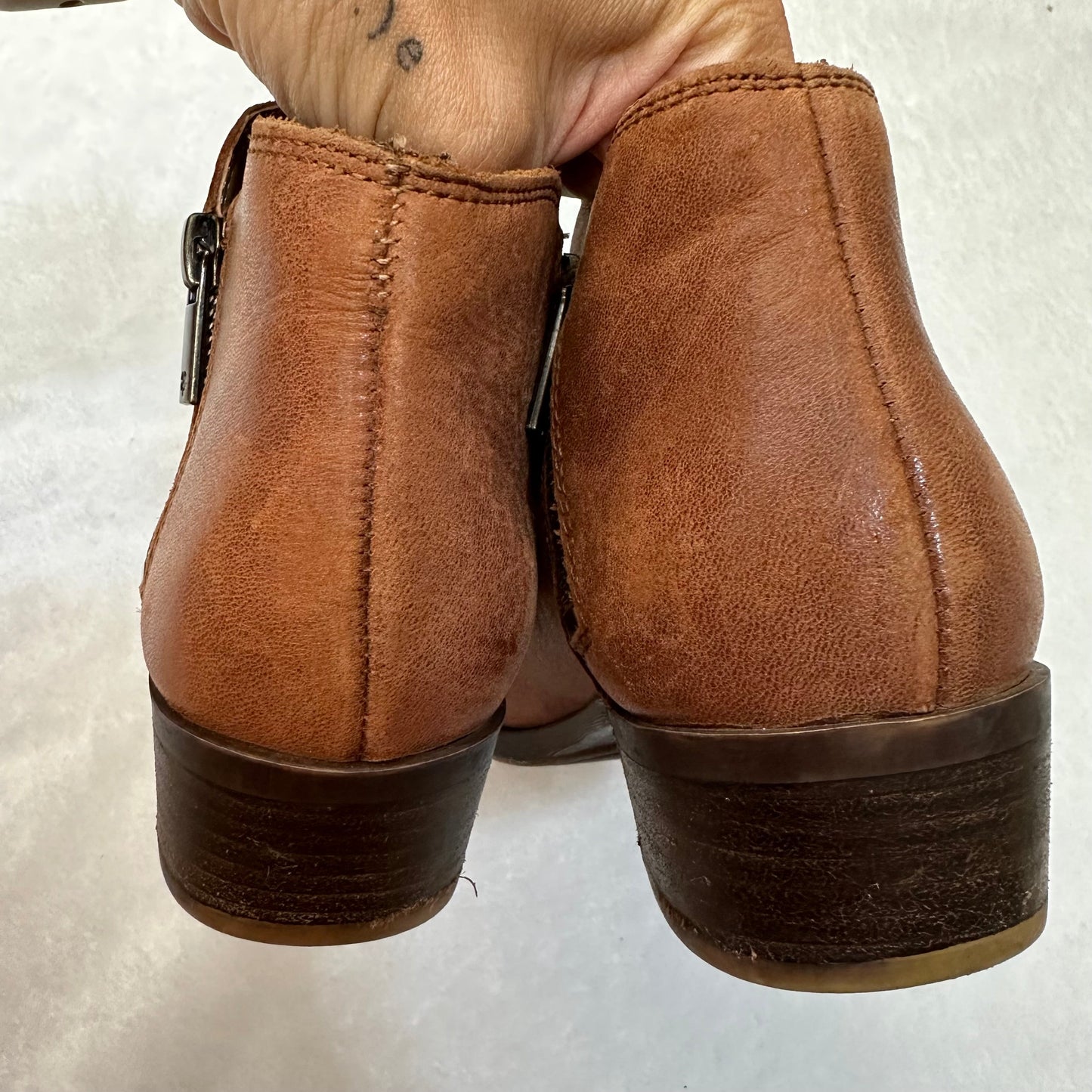 Brown Boots Ankle Flats Lucky Brand O, Size 6.5