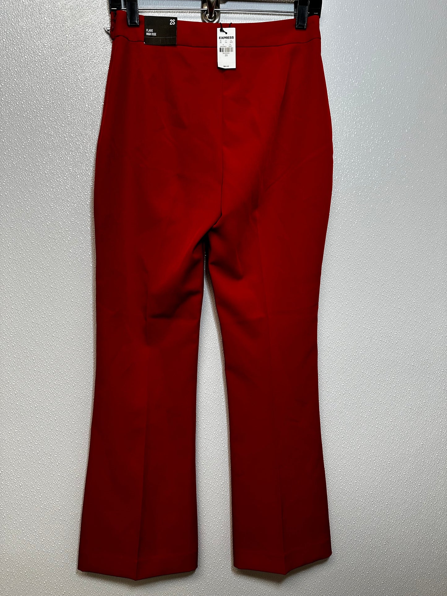 Flare high rise Pants By Express In Red, Size: 2 short