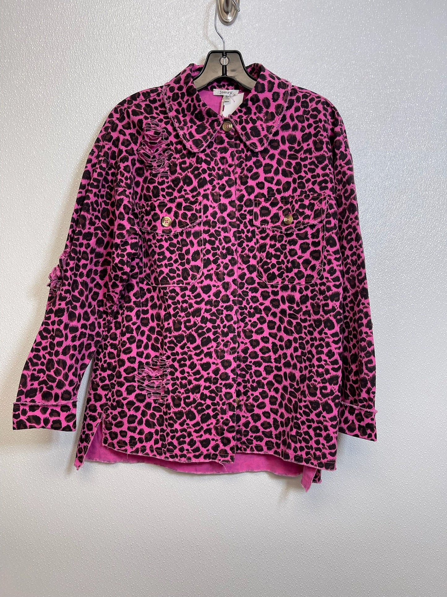 Leopard Print Jacket Denim Jodifl, Size S