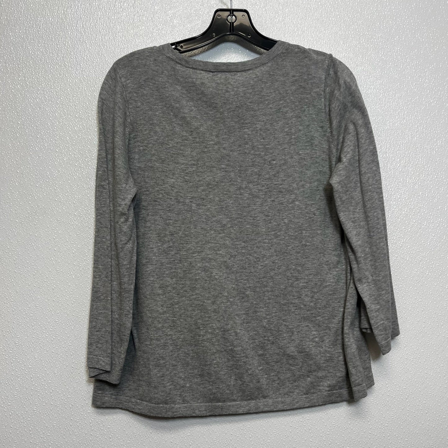 Top Long Sleeve By Ann Taylor O In Grey, Size: M