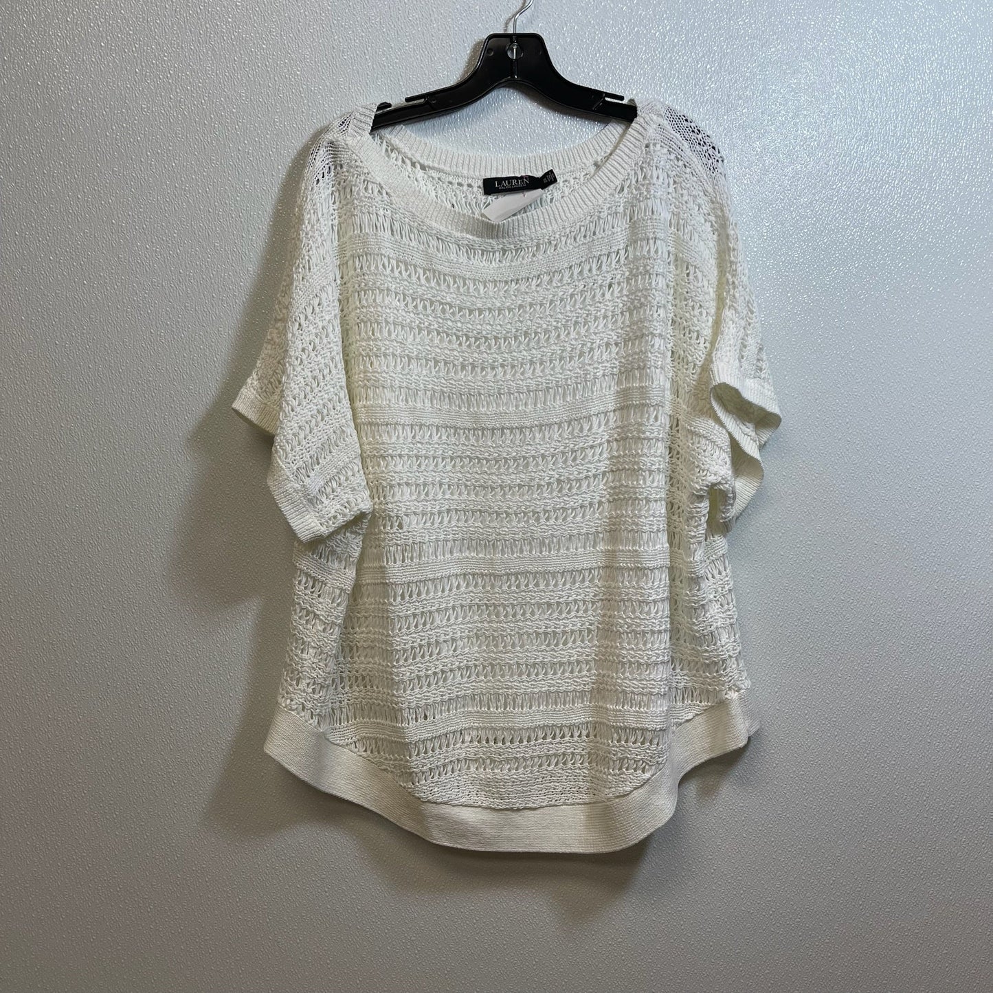 Top Short Sleeve By Ralph Lauren In White, Size: 1x