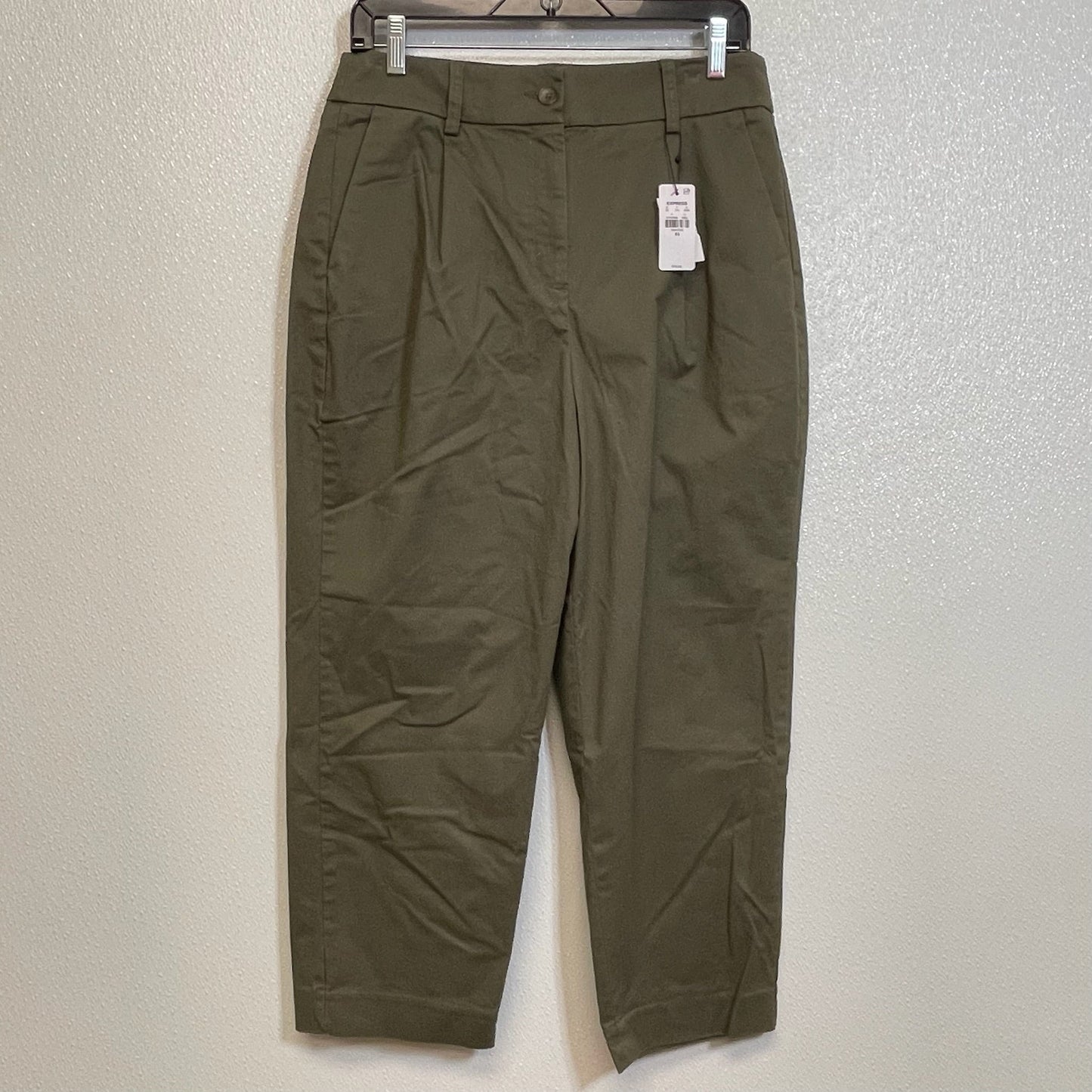 Pants Ankle High Rise By Express O In Olive, Size: 8 S