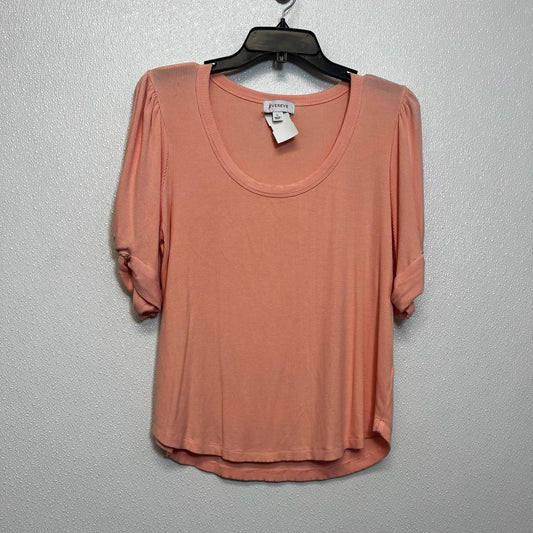 Top Short Sleeve By EVEREVE In Coral, Size: L