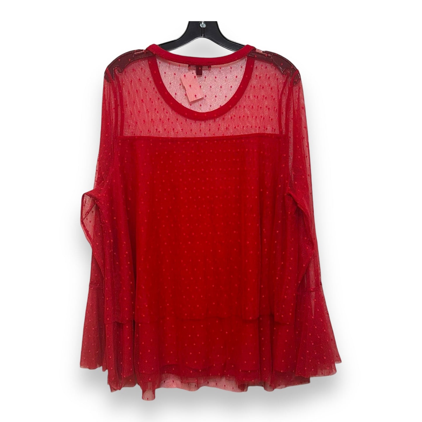 Top Long Sleeve By Lane Bryant In Red, Size: 22/24