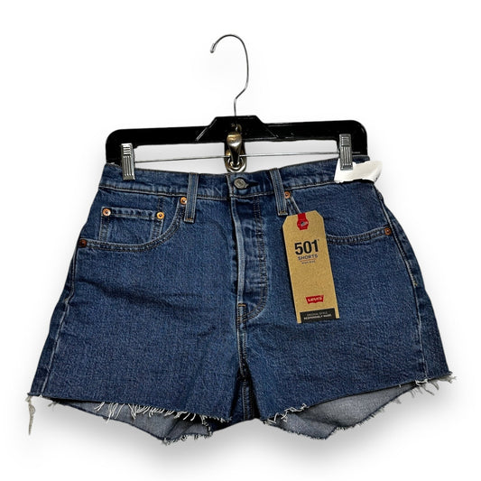 501 high rise Shorts By Levis In Blue Denim, Size: 4