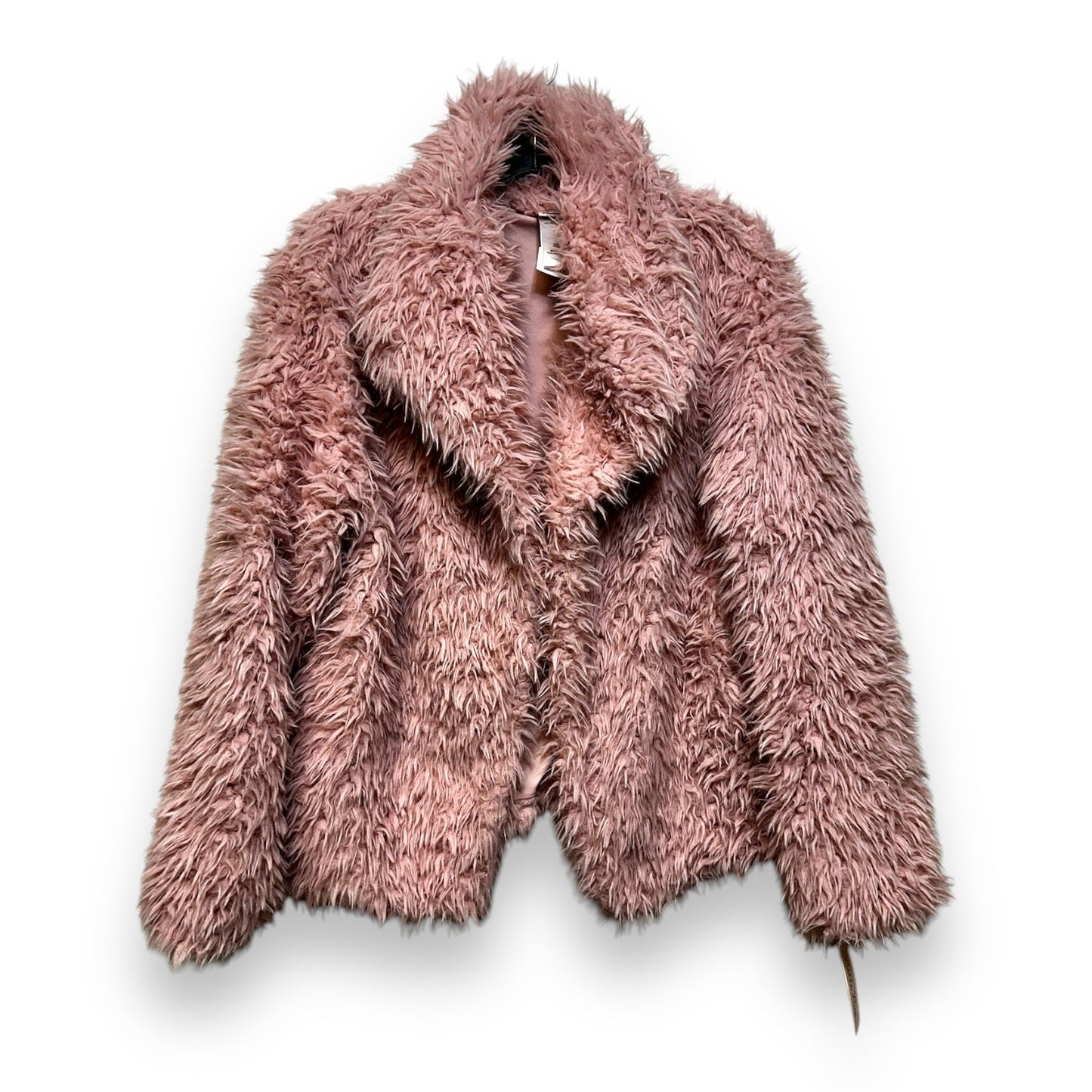 Jacket Faux Fur & Sherpa By Clothes Mentor In Pink, Size: L