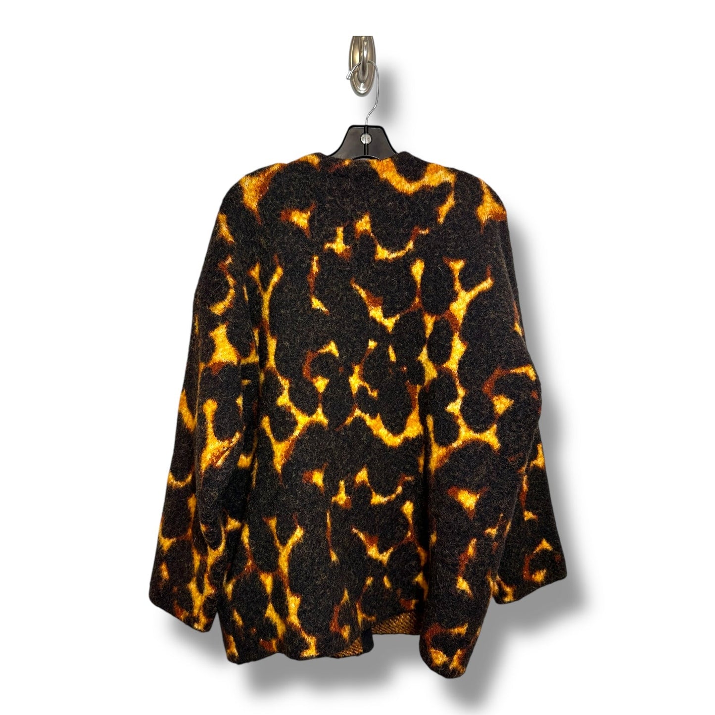 Cardigan By Clothes Mentor In Leopard Print, Size: L