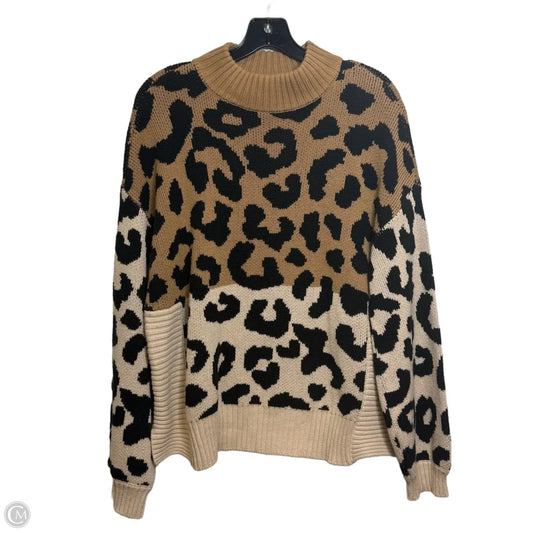 Sweater By Nine West In Animal Print, Size: Xxl