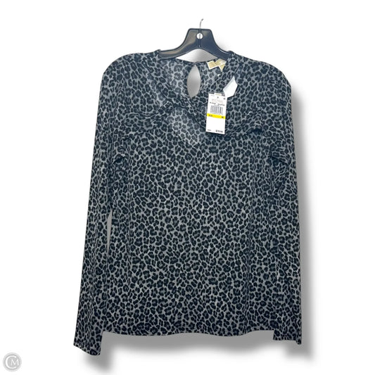 Top Long Sleeve By Michael By Michael Kors In Animal Print, Size: M