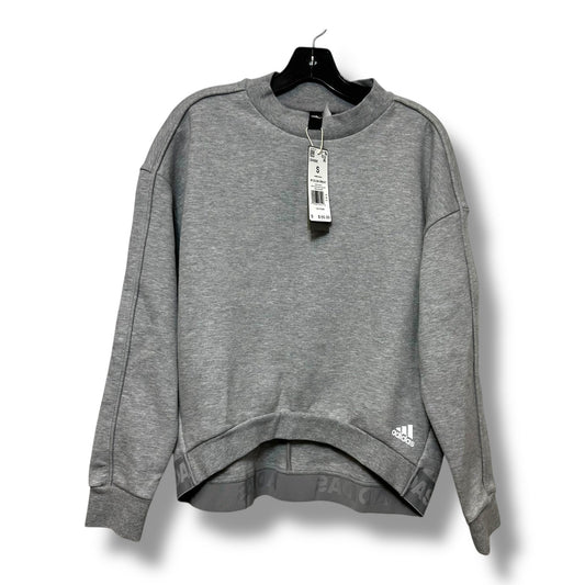 Sweatshirt Crewneck By Adidas In Grey, Size: S