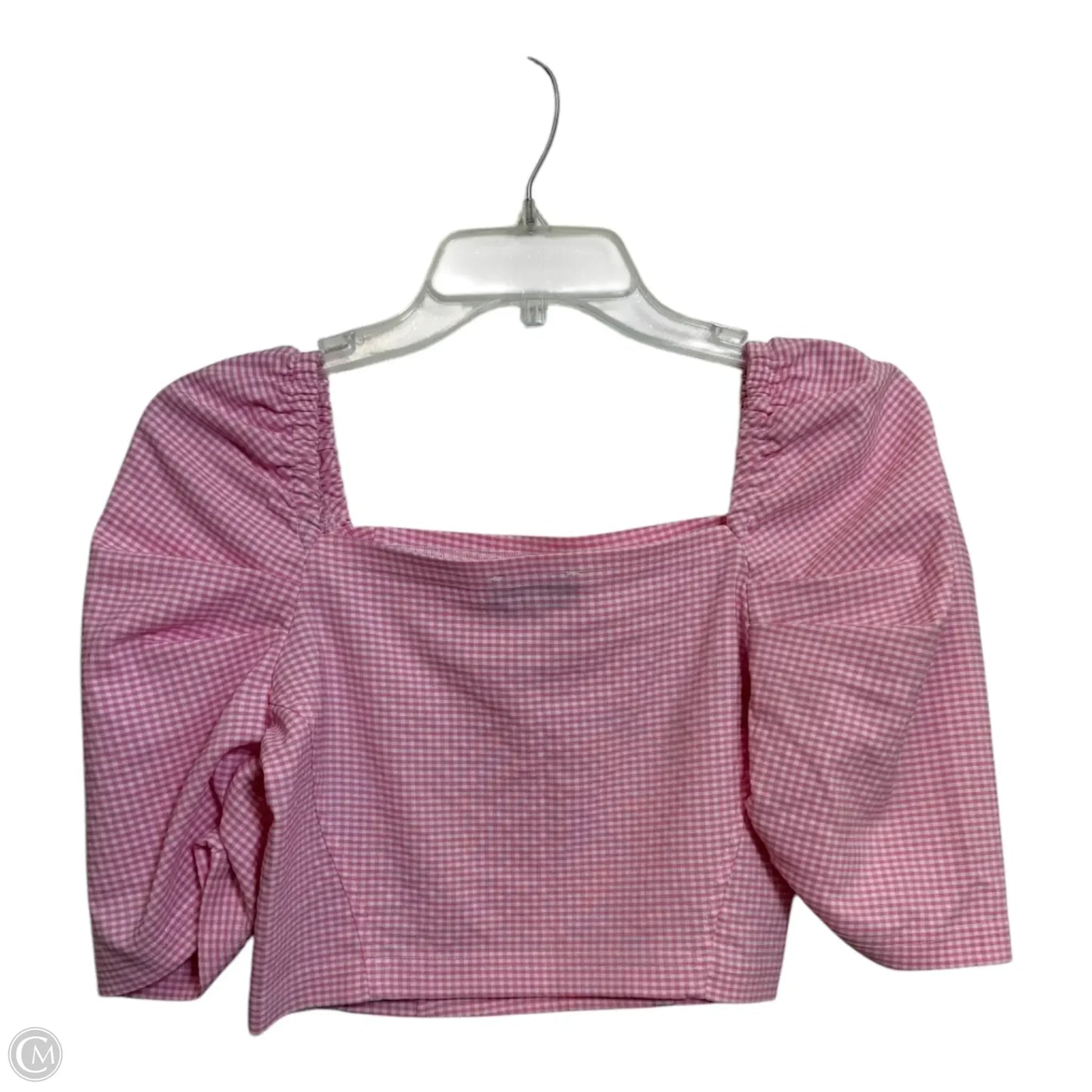 Top Short Sleeve By Topshop In Pink, Size: M