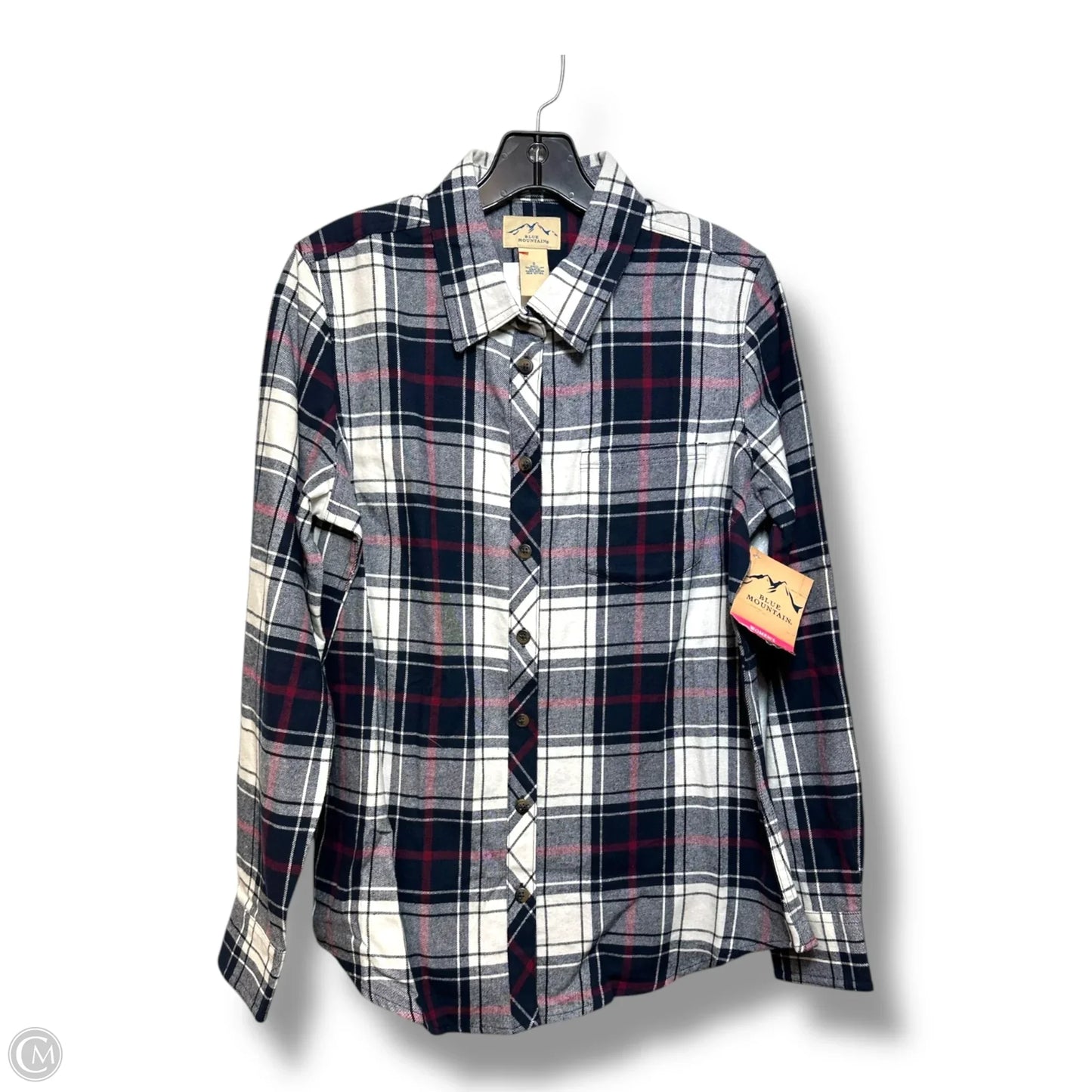 Top Long Sleeve By Clothes Mentor In Plaid Pattern, Size: S