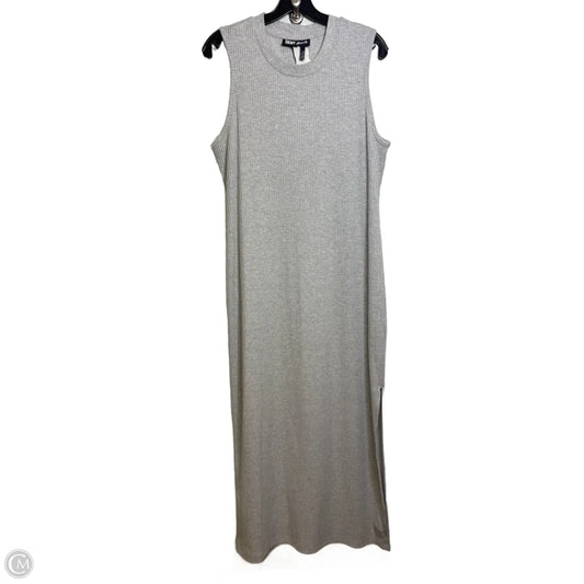 Dress Casual Maxi By Dkny In Grey, Size: Xl