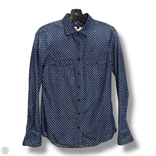 Top Long Sleeve By J. Crew In Blue & Brown, Size: 2