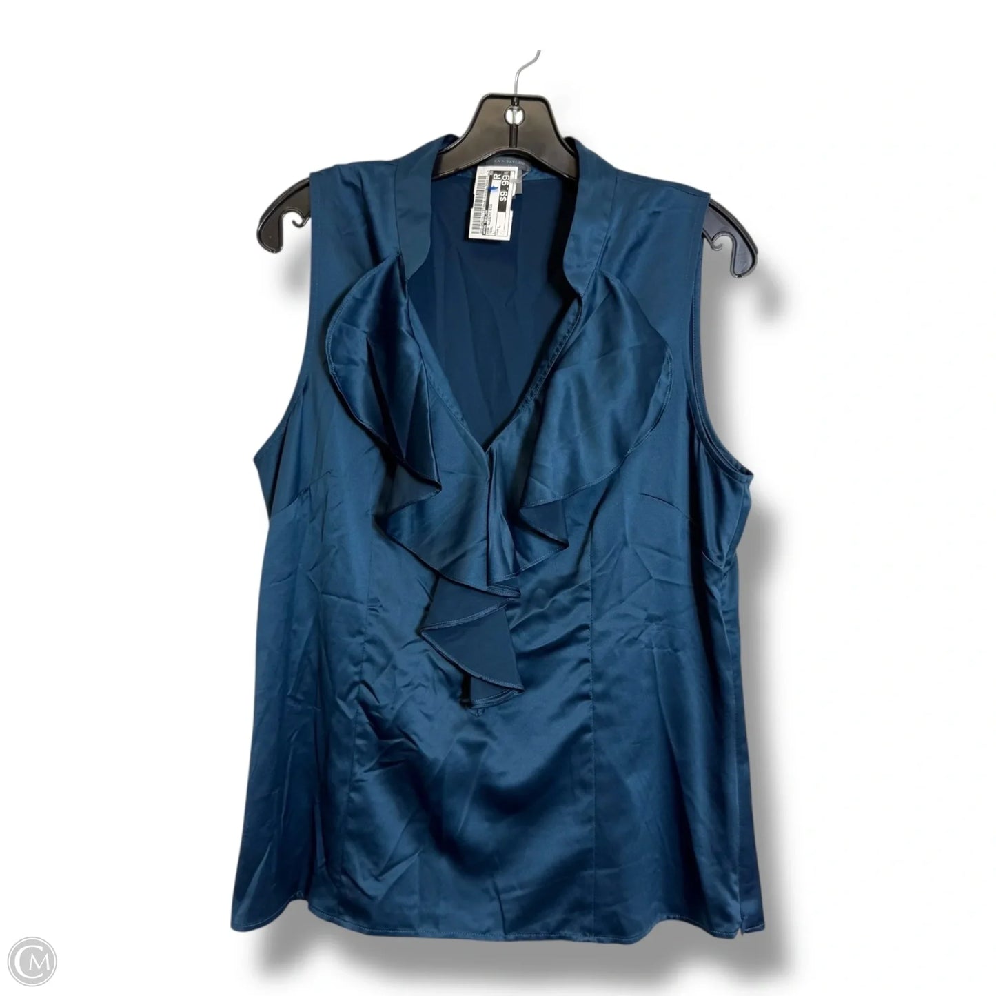 Top Sleeveless By Ann Taylor In Teal, Size: L