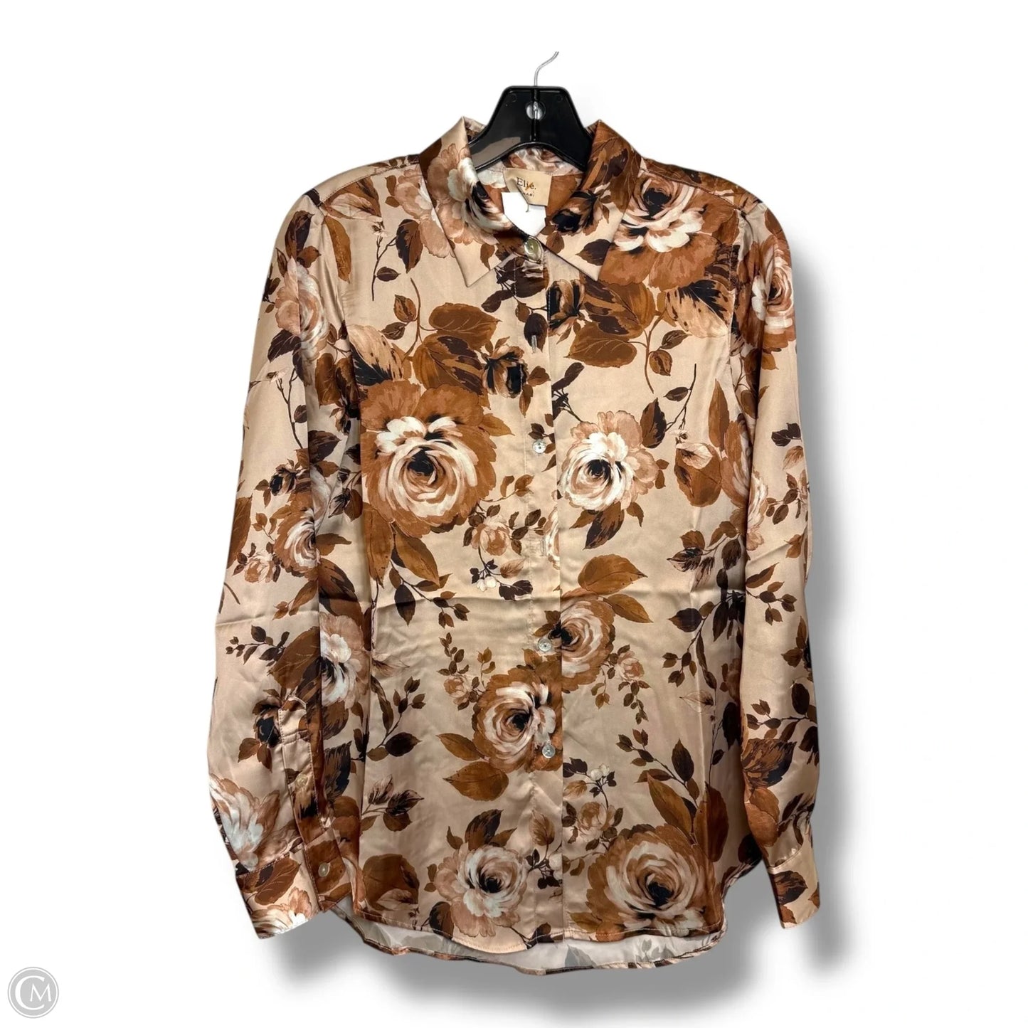 Top Long Sleeve By Elie Tahari In Brown, Size: S