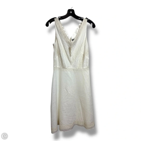 Dress Casual Midi By Ann Taylor In White, Size: 4