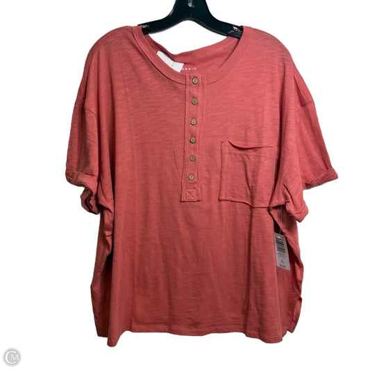 Top Short Sleeve By Torrid In Orange, Size: 1x