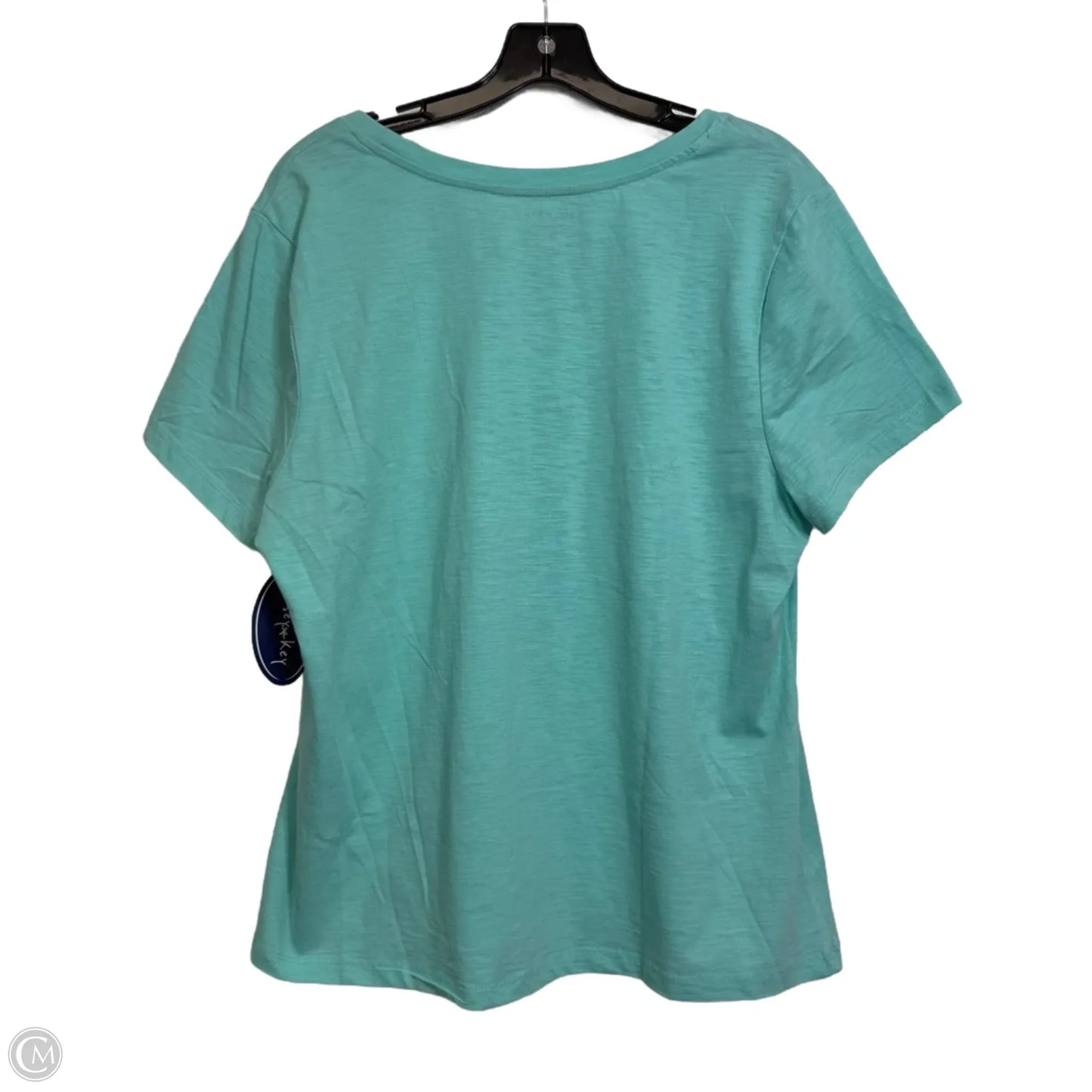 Top Short Sleeve By Clothes Mentor In Aqua, Size: 1x