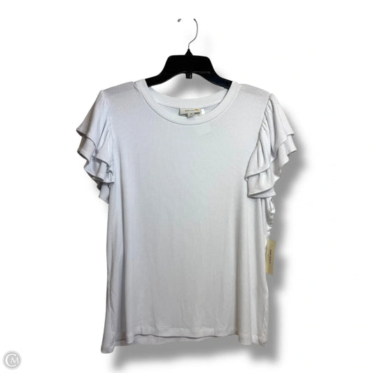 Top Short Sleeve By Clothes Mentor In White, Size: 2x