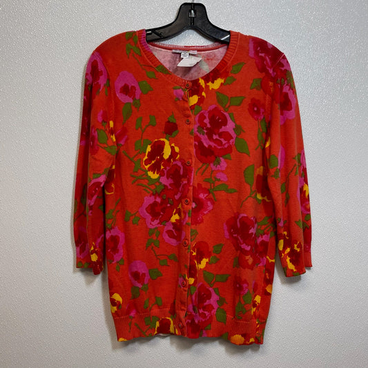 Sweater Cardigan By Isaac Mizrahi Live Qvc In Floral, Size: M