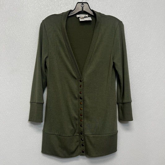 Sweater Cardigan By Zenana Outfitters In Olive, Size: M