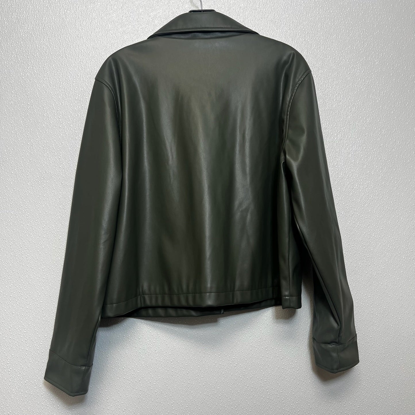 Jacket Leather By Bp In Olive, Size: L