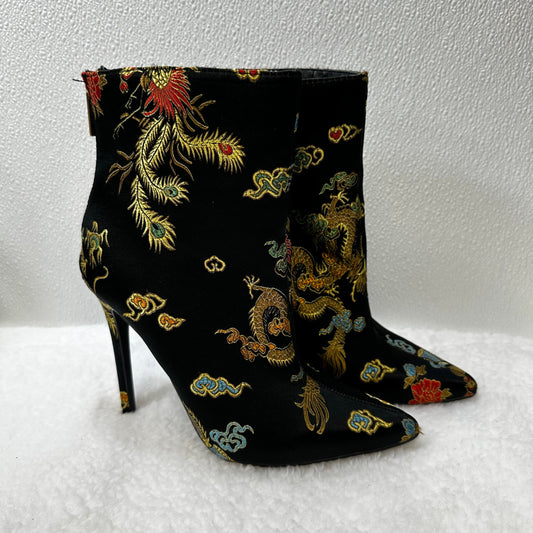 Black Boots Ankle Heels Shoedazzle, Size 8