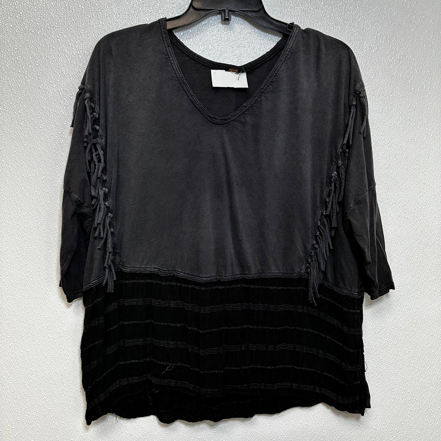 Grey Top 3/4 Sleeve Free People, Size M