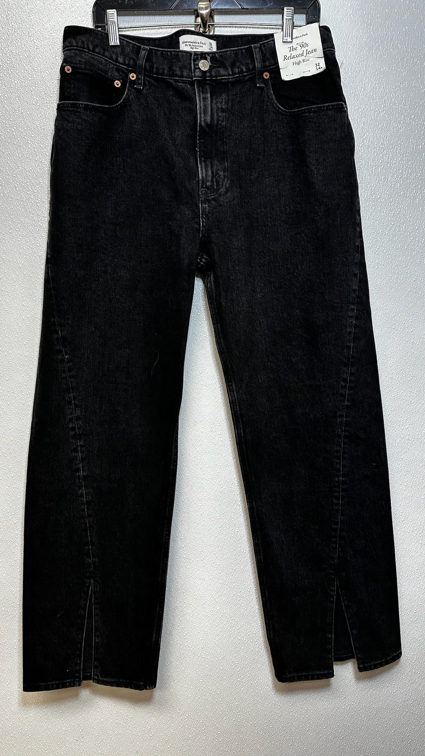 Black Jeans Relaxed/boyfriend Abercrombie And Fitch, Size 14