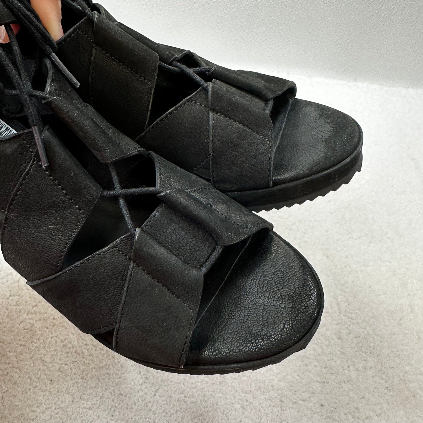 Black Shoes Heels Wedge Eileen Fisher, Size 7.5