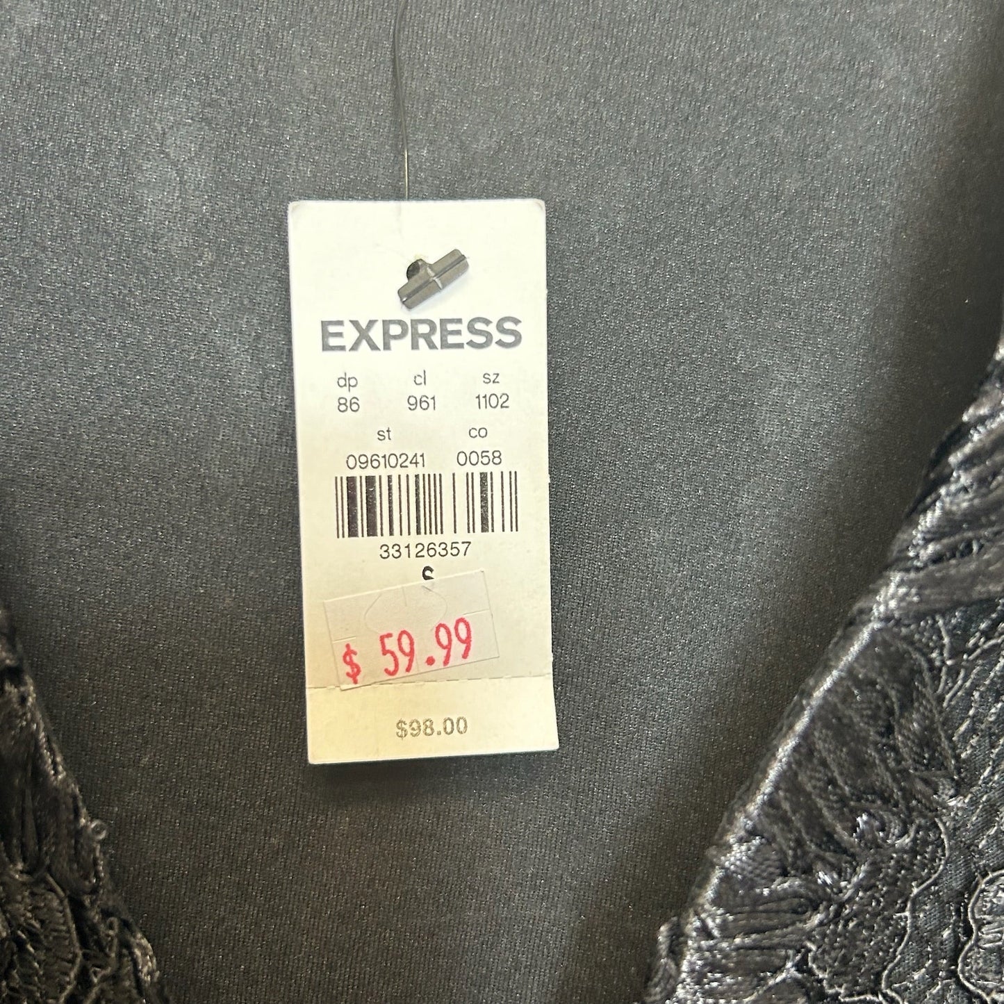 Black Bodysuit Express O, Size S