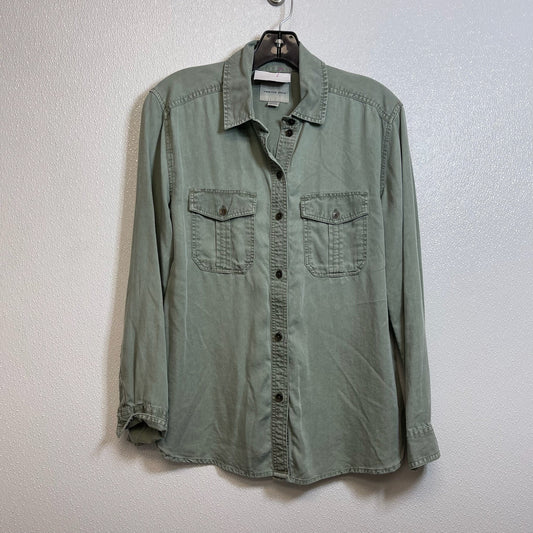 Top Long Sleeve By American Eagle In Sage, Size: Xs