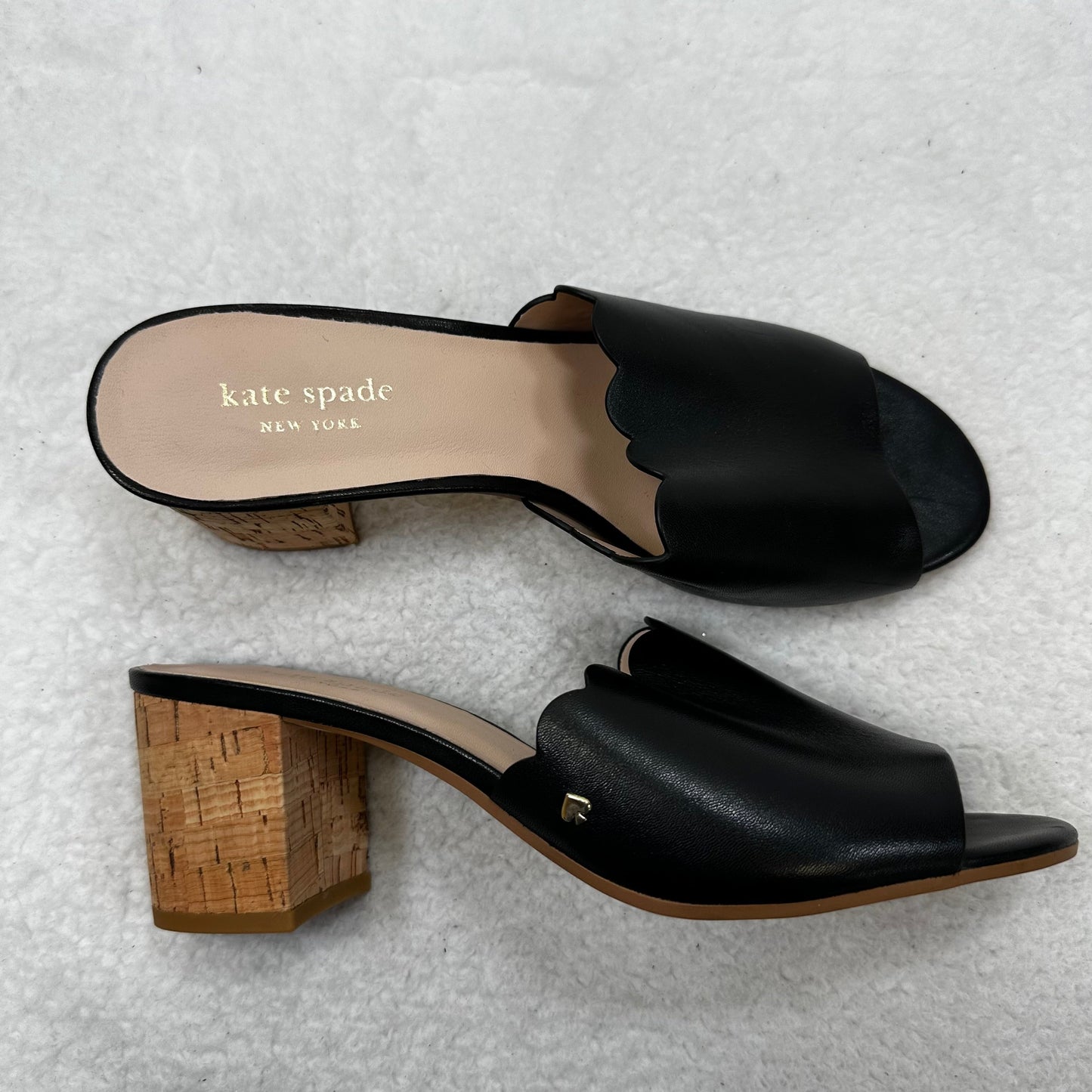 Black Sandals Heels Block Kate Spade, Size 8.5