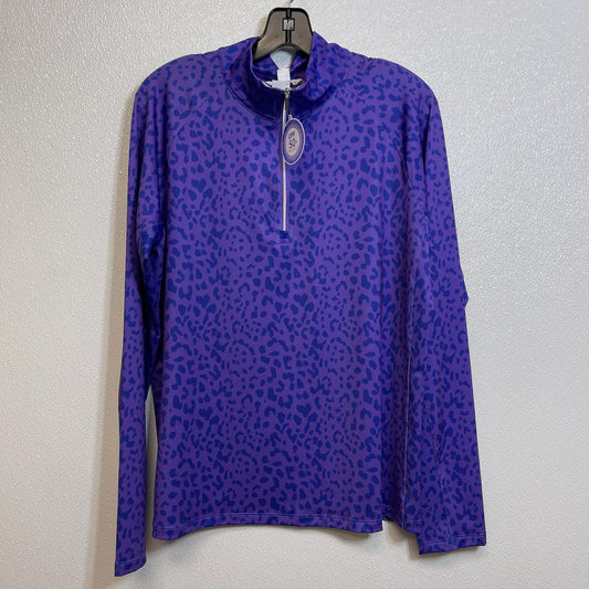 Athletic Top Long Sleeve Collar By Lady Hagen In Purple, Size: L