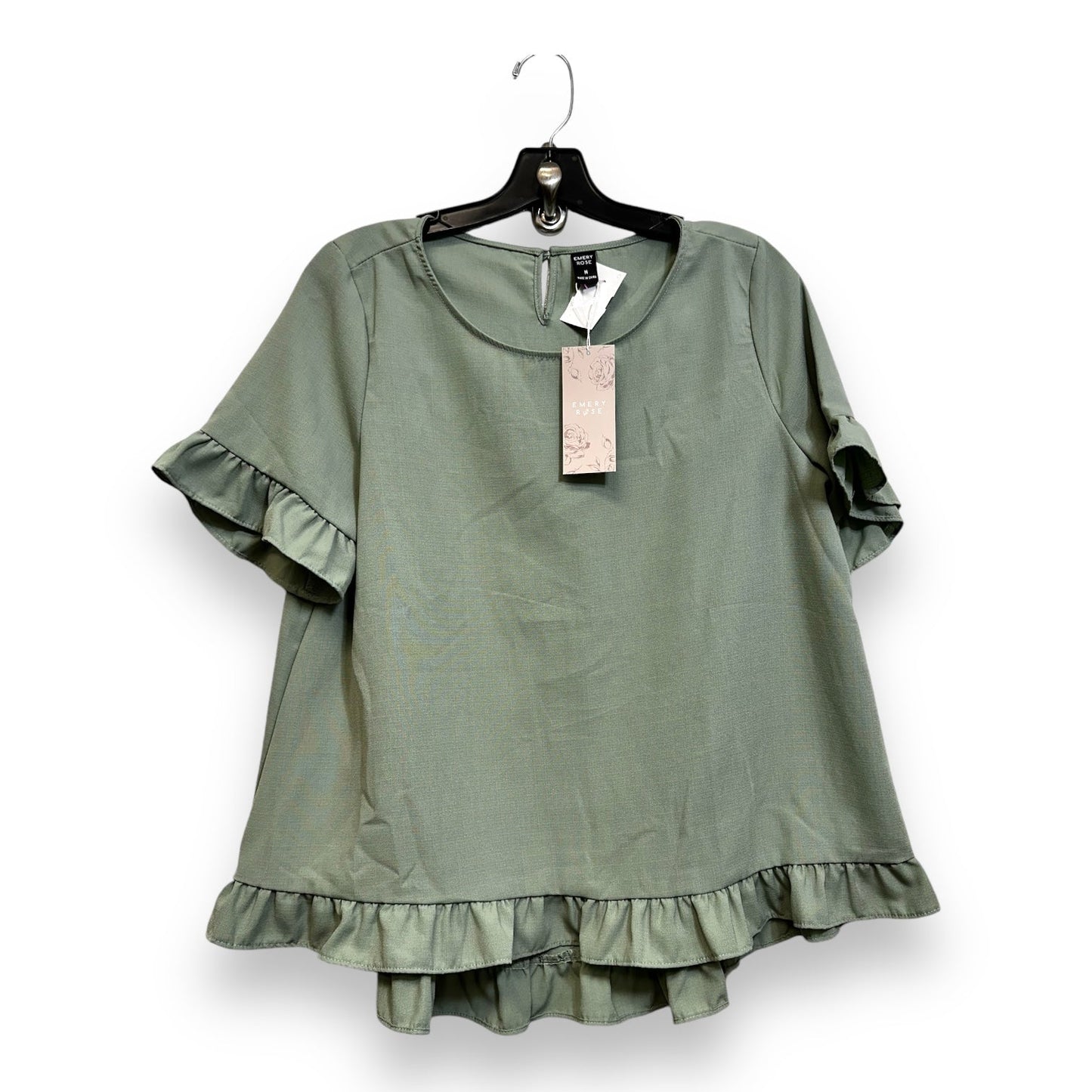 Top Short Sleeve By Clothes Mentor In Olive, Size: M