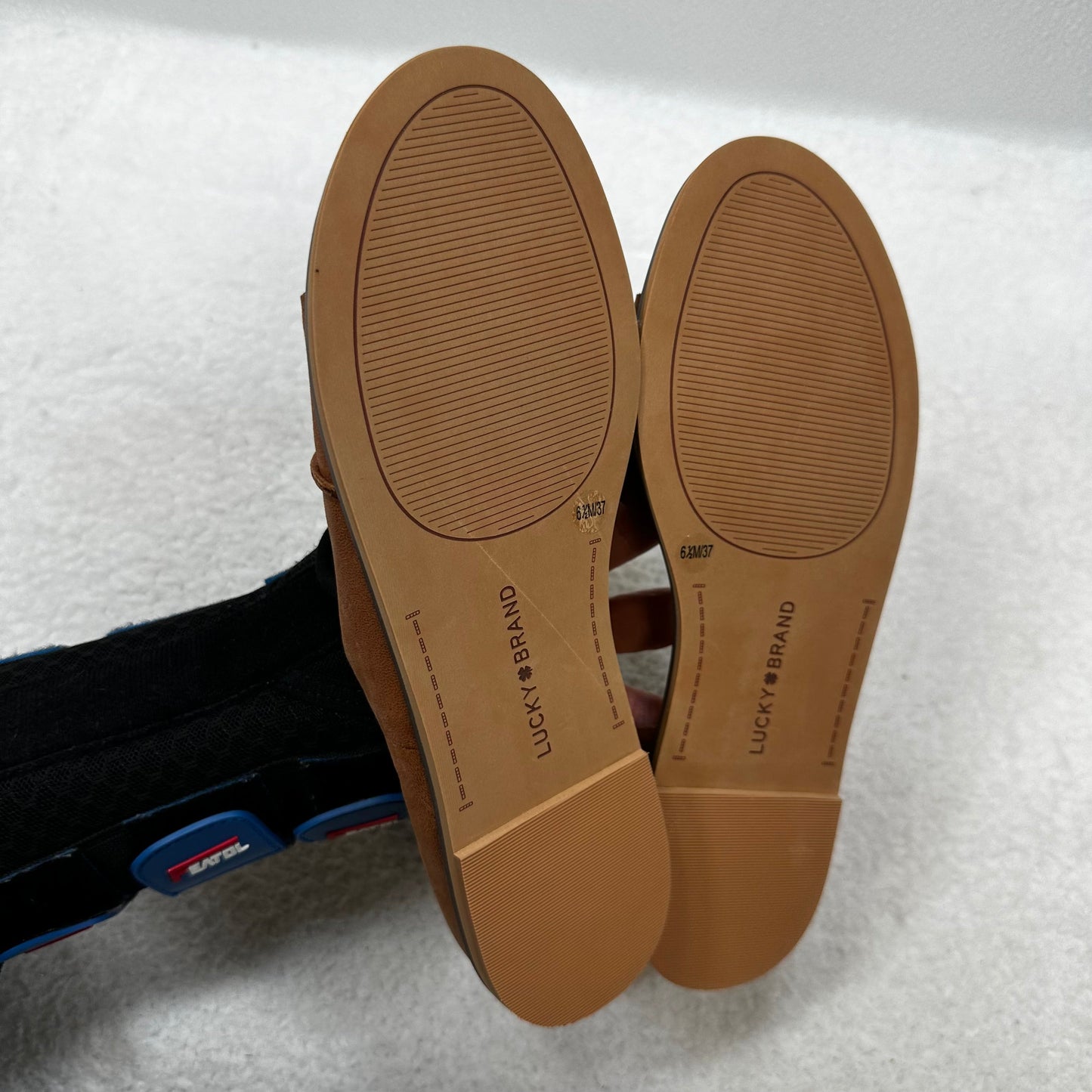 Camel Sandals Flats Lucky Brand, Size 6.5