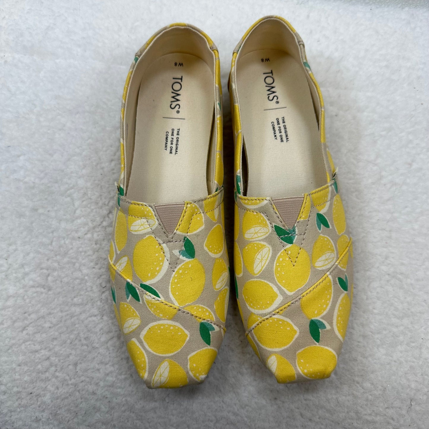 Shoes Flats Ballet By Toms In Lemon, Size: 8