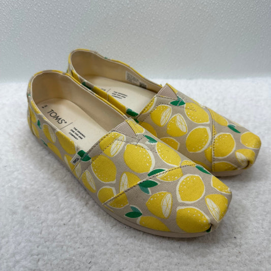 Shoes Flats Ballet By Toms In Lemon, Size: 8