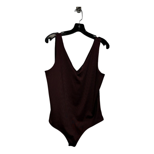 Bodysuit By Express O In Plum, Size: Xl