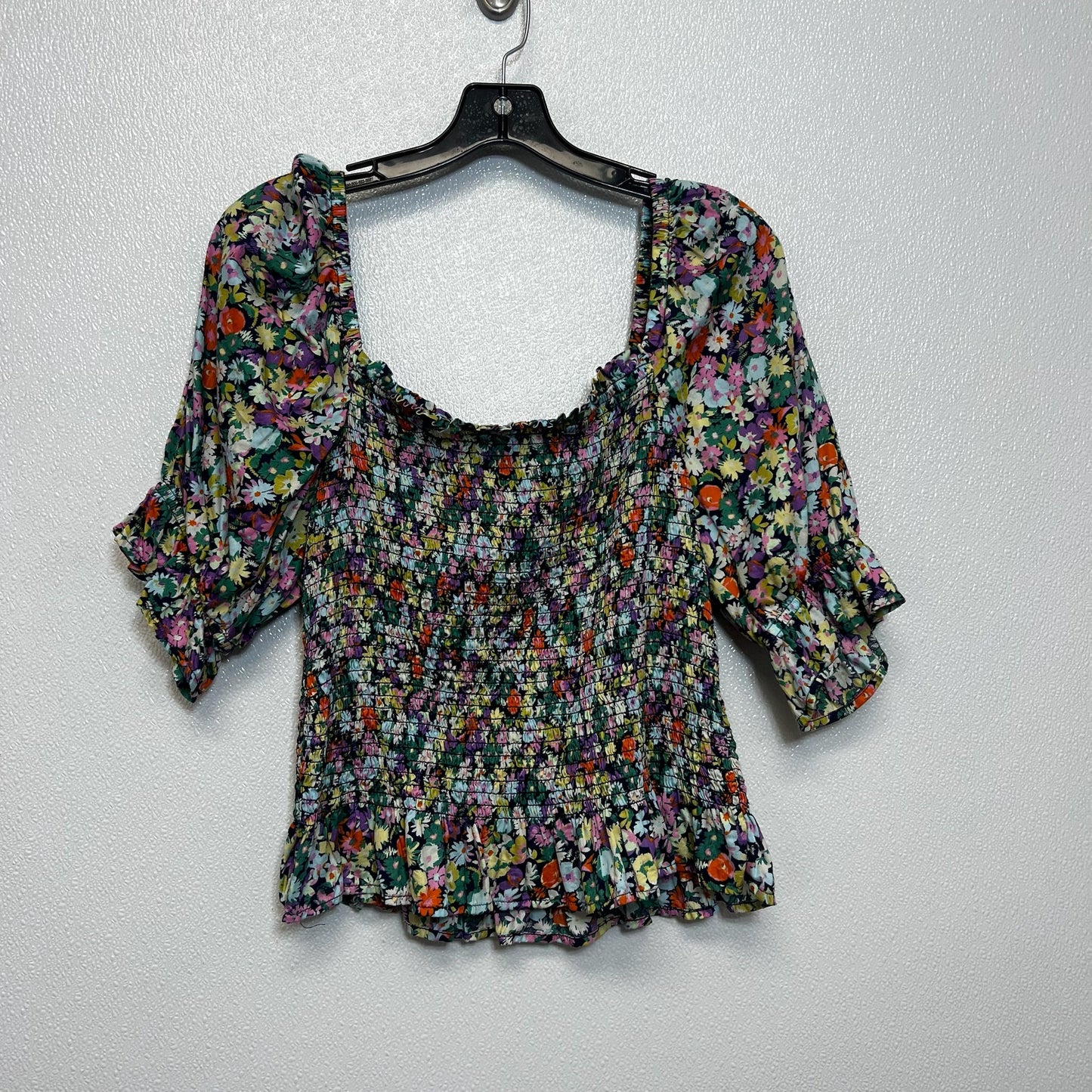 Top Short Sleeve By Gap O In Floral, Size: L