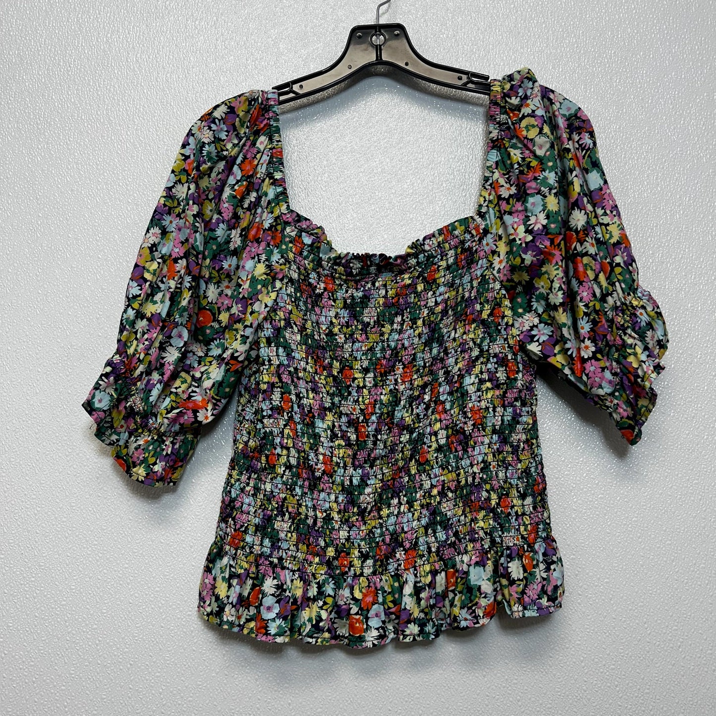 Top Short Sleeve By Gap O In Floral, Size: L