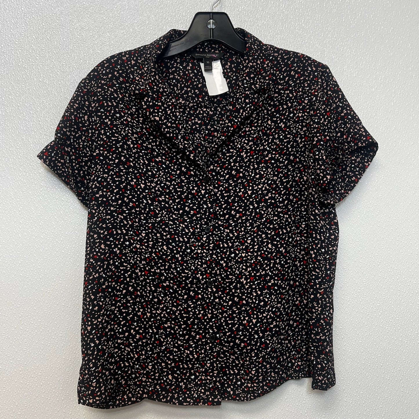 Top Short Sleeve By Banana Republic O In Black, Size: Xs