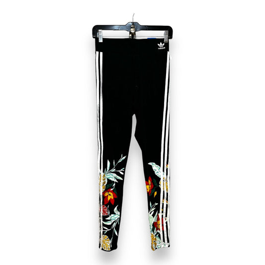 Mid Rise Athletic Leggings By Adidas In Black, Size: S