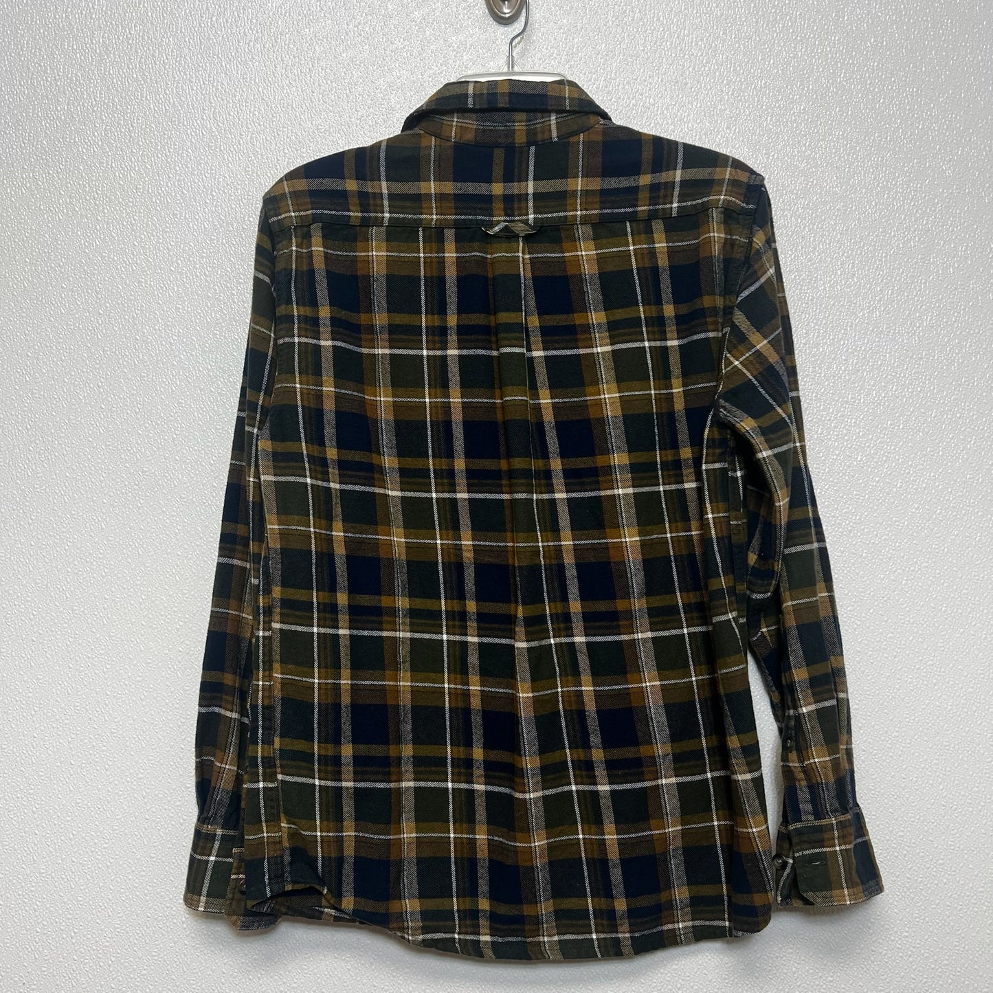 Top Long Sleeve By Eddie Bauer O In Plaid, Size: S