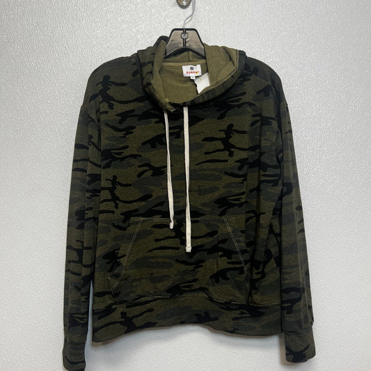 Sweatshirt Hoodie By Sundry In Camoflauge, Size: M