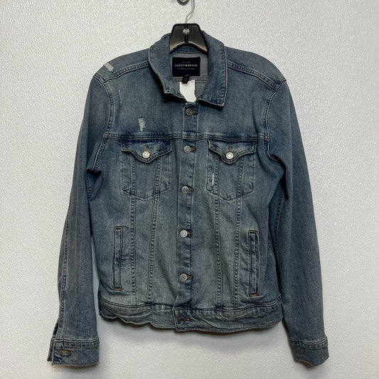 Jacket Denim By Lucky Brand O In Denim, Size: L