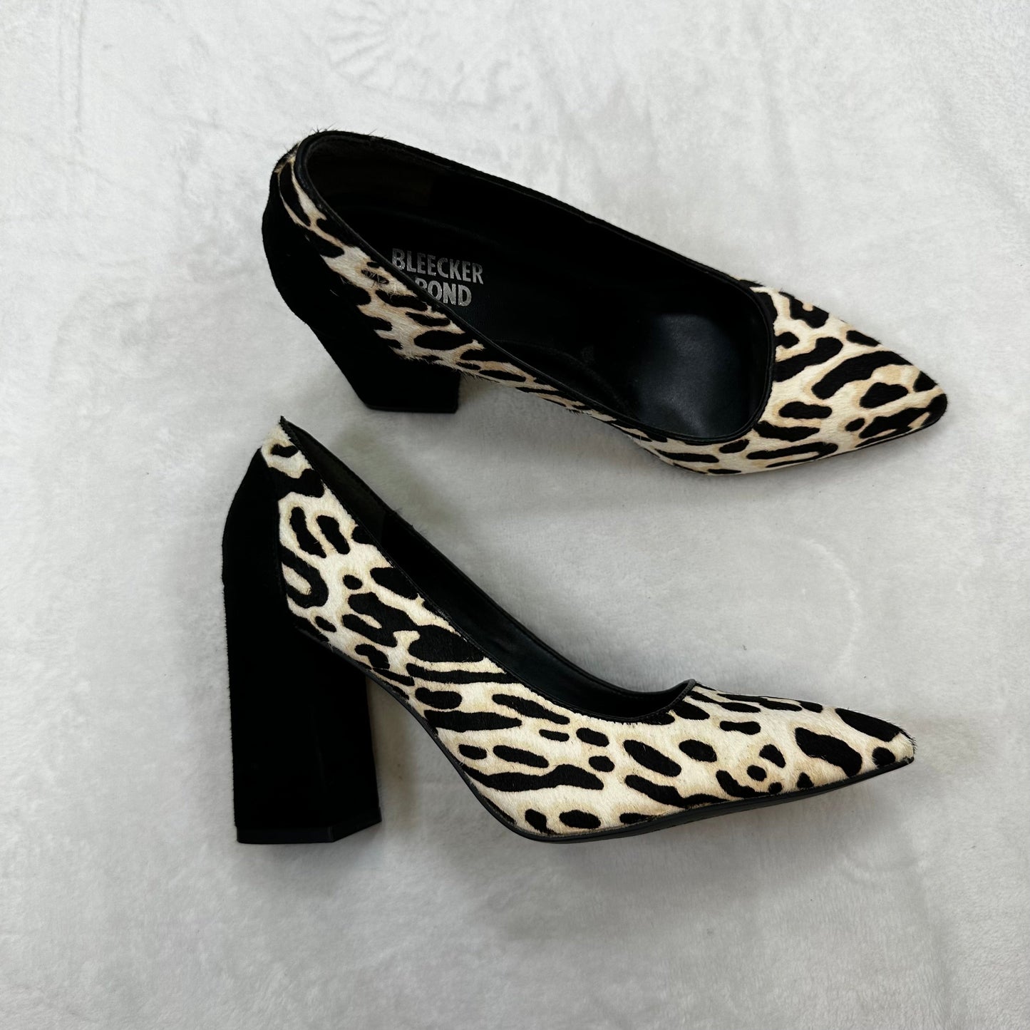 Sandals Heels Block By BLEECKER & BOND In Animal Print, Size: 6